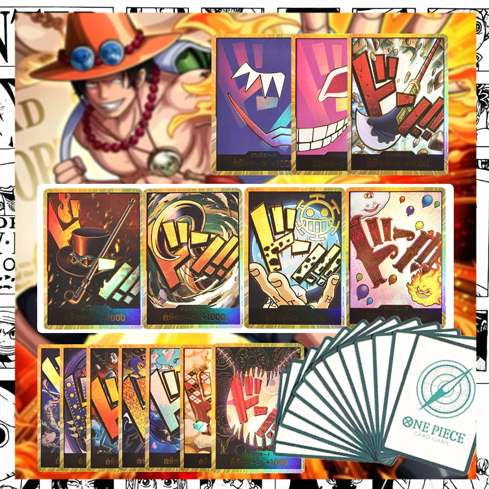 One Piece TCG PRB-01 Gold DON!! Collection Proxy Cards Japanese Super Parallel Foil NM Refraction Flash Toys Gifts