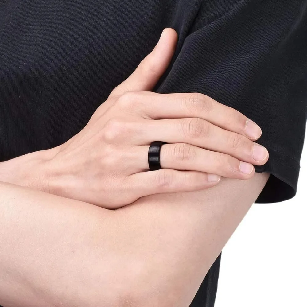 Men's Classic Solid Vintage Stainless Steel Rings