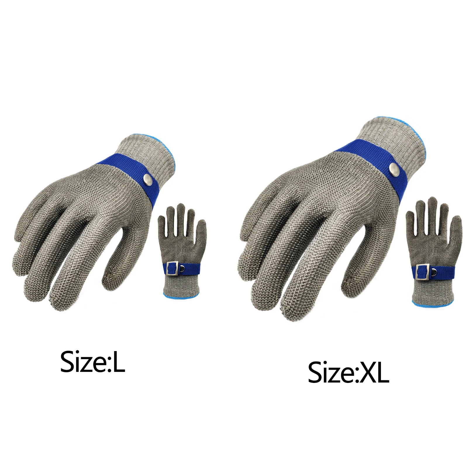 Protective Wire Gloves Anti Cut Stainless Steel Work Butcher Protection Opening Oysters For Kitchen Resistant Safety