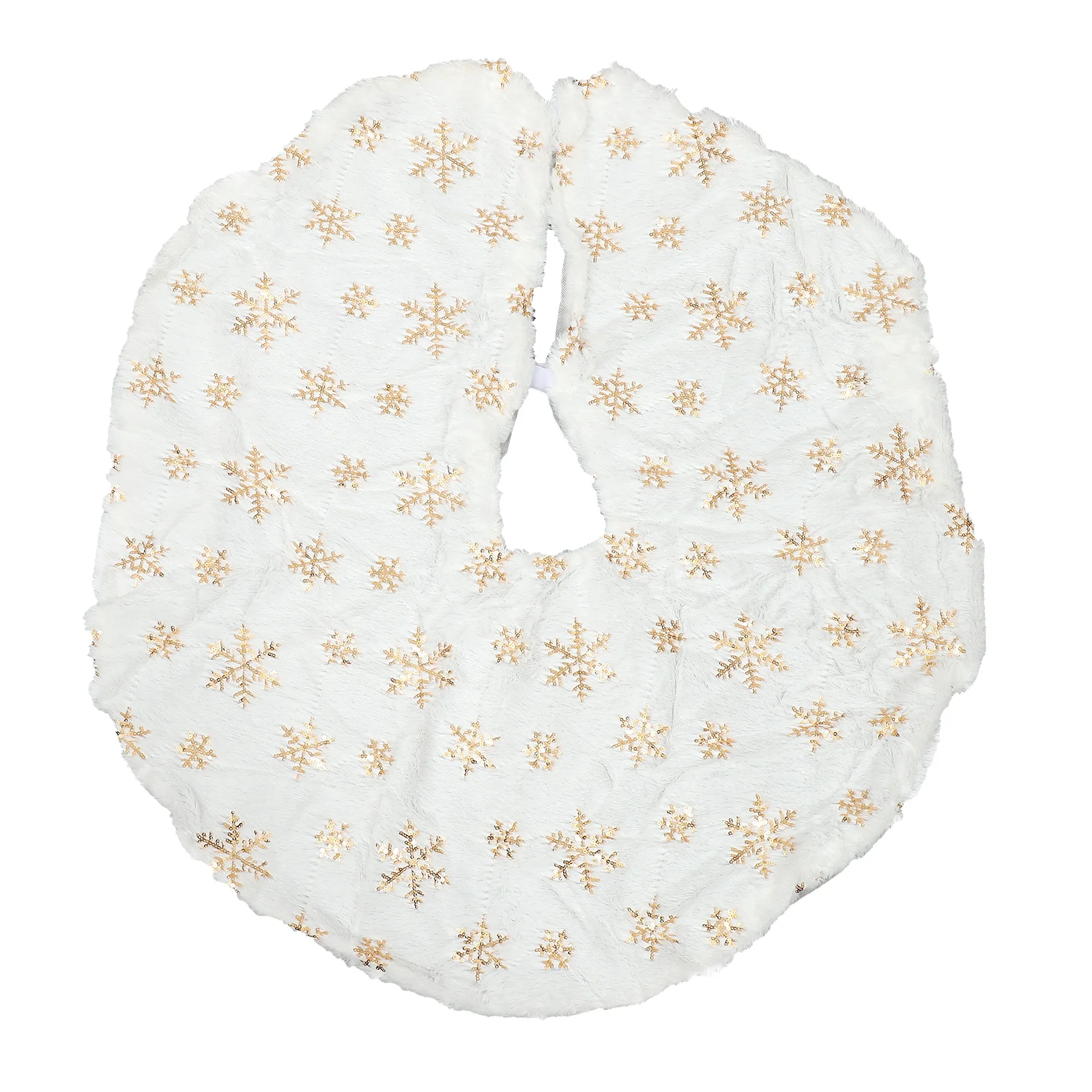 

Christmas Tree Skirt Decoration Xmas Apron Decorative Carpet Adornment Themed Supply White