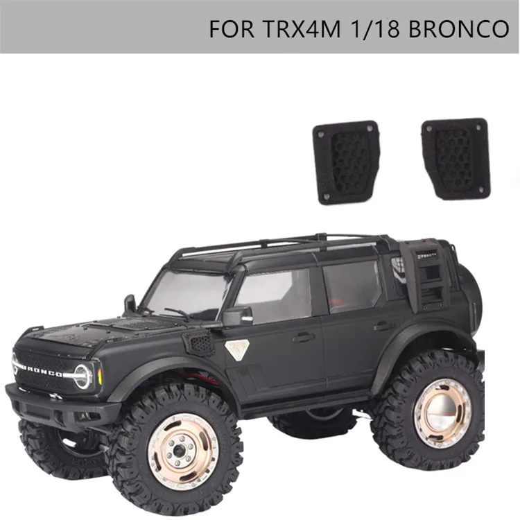 Black Nylon With Logo Stereo Engine Hood Air Inlet For Traxxas Trx-4m 1/18 Bronco Trx4m Rc Crawler Car Upgraded Parts