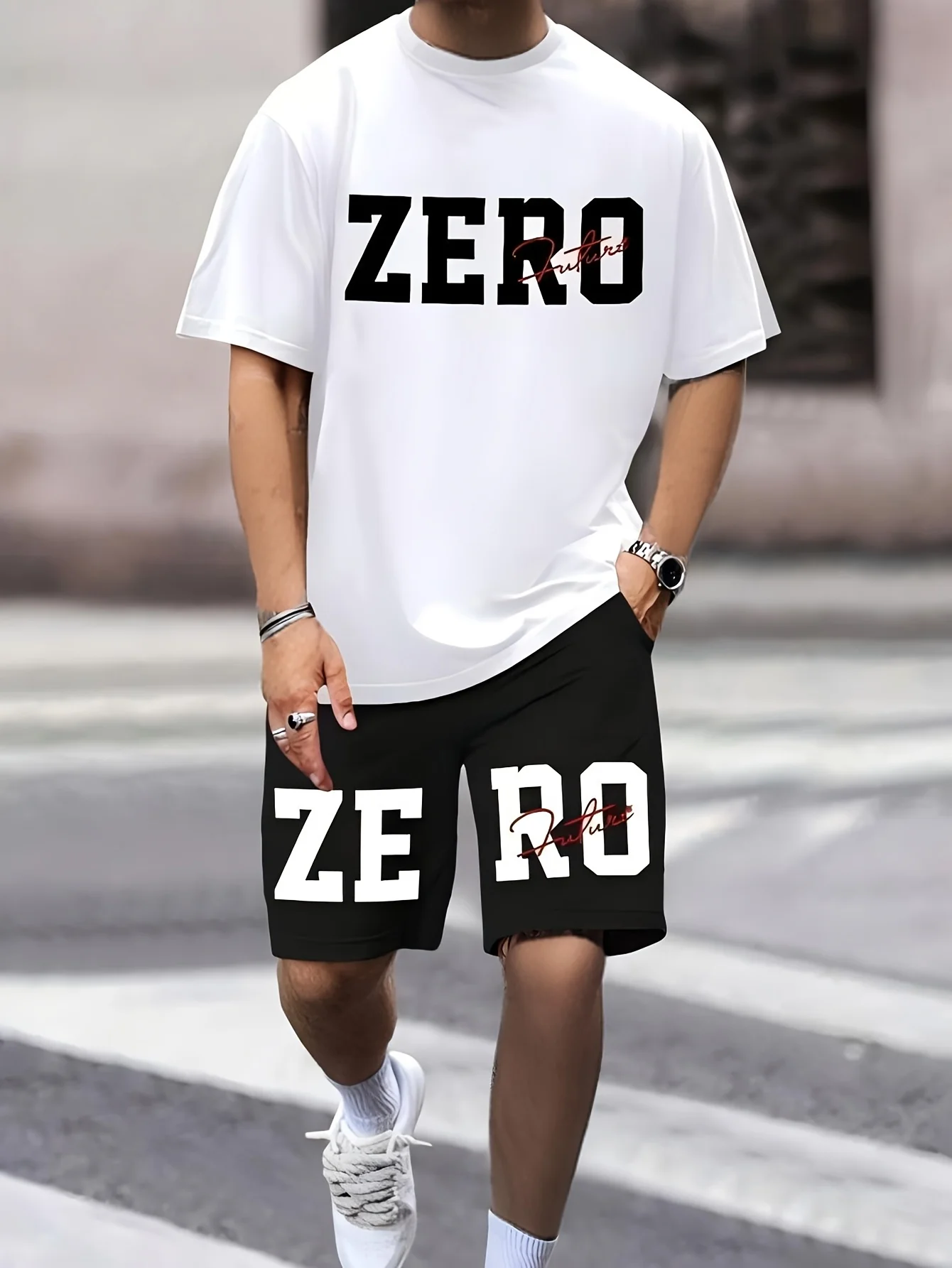 

The new summer 2025 comical men's set for street and outdoor wear is light breathable and refreshing