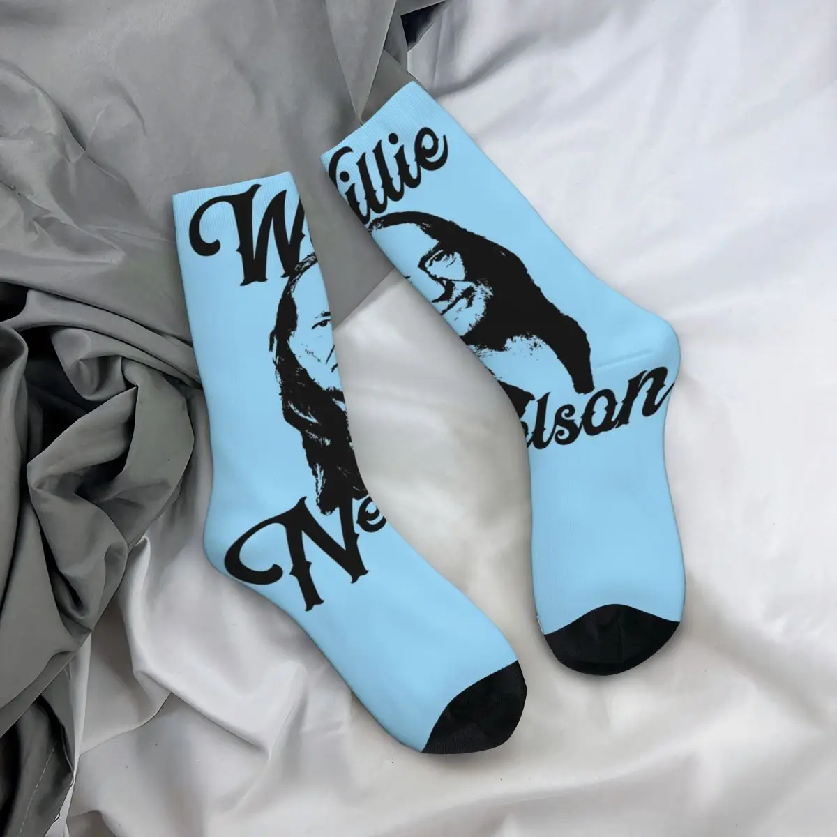 Hip Hop Frauen Socken cool Willie Nelson Country Musik Sänger Zubehör warme Grafik Socken die ganze Saison