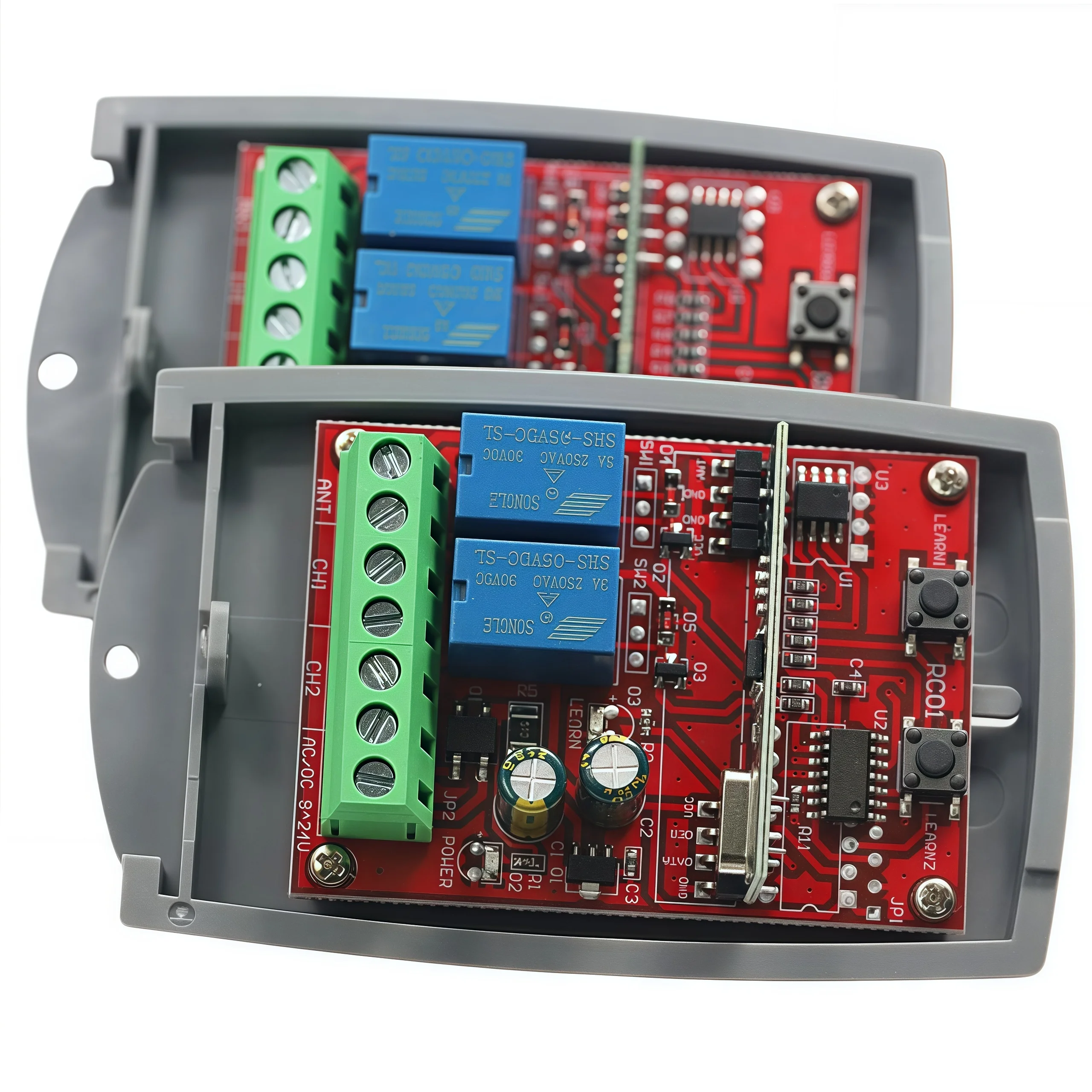 Suitable for 99% brand motor 2-channel 433.92mhz garage gate motor control receiver