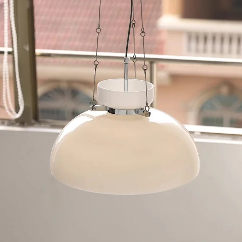 

Минималистичная скандинавская люстра из молочно-белого стекла в стиле ретро для ресторана, отеля, кофейни, спальни, кабинета, домашнего декора, светильник для освещения интерьера