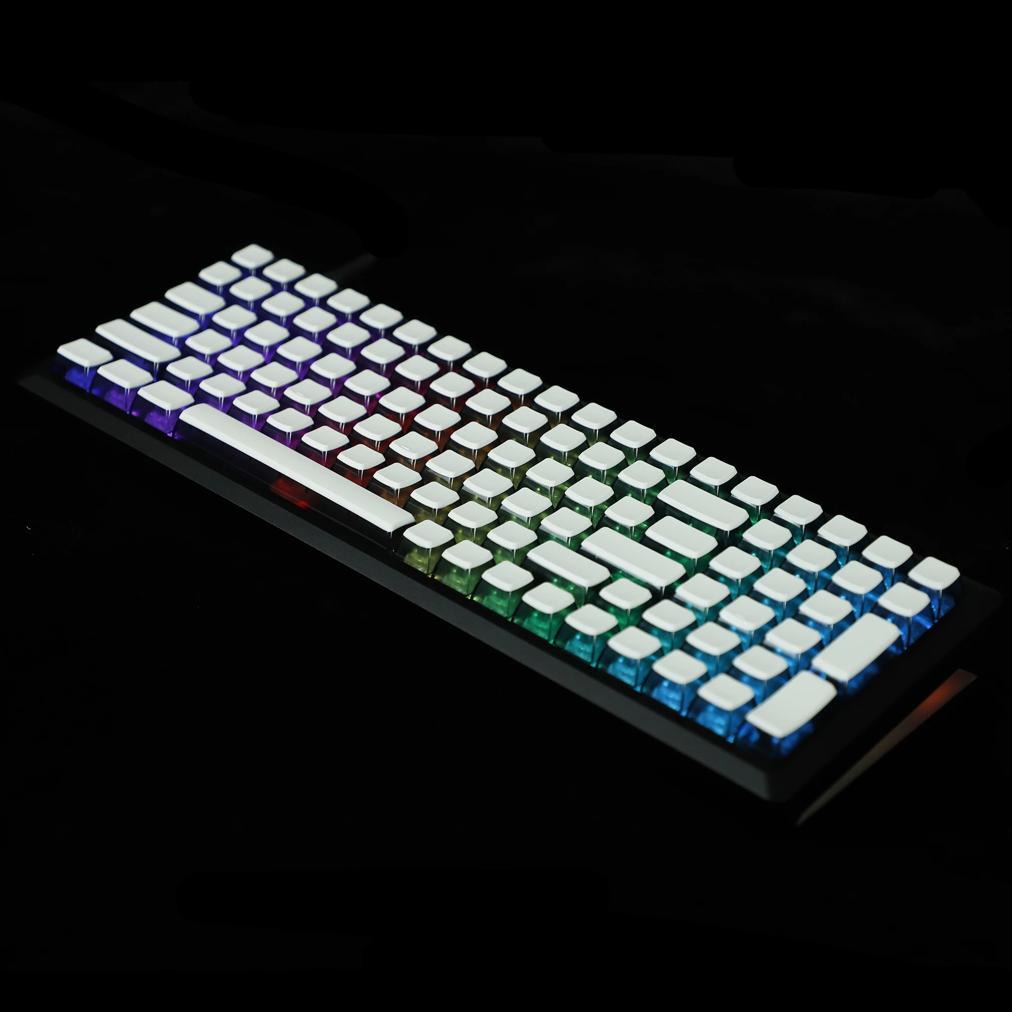 Pudding retroilluminato 116 tasti ASA Profile Blank Smoky PBT Keycaps per 104 96 87 84 68 MX tastiera meccanica