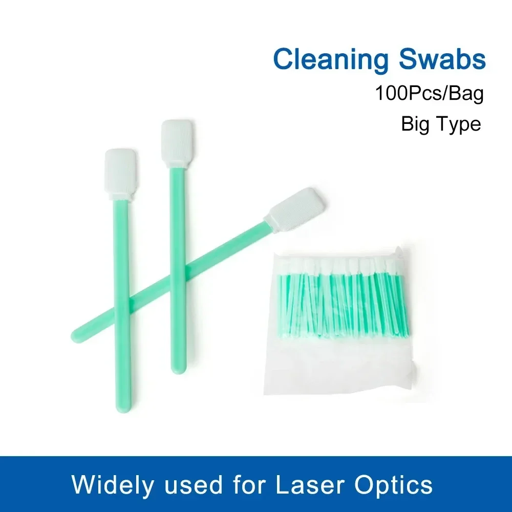 

High quality 100pcs/ pack non-woven cotton laser cleaning swabs for fiber laser protection windows/Protective lens/glass