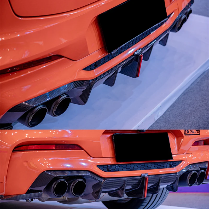 Full Custom Build With Old-to-new Body Kit ConversionK Style X4M F98 Carbon Fiber Rear Diffuser With Lamp For X4M 2019-2021