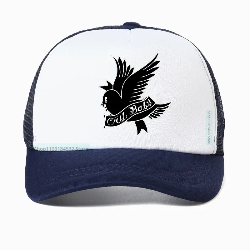 Gorra de béisbol con estampado de Lil Peep para hombre y mujer, sombrero de papá con letras de Color sólido, malla ajustable, transpirable, Verano