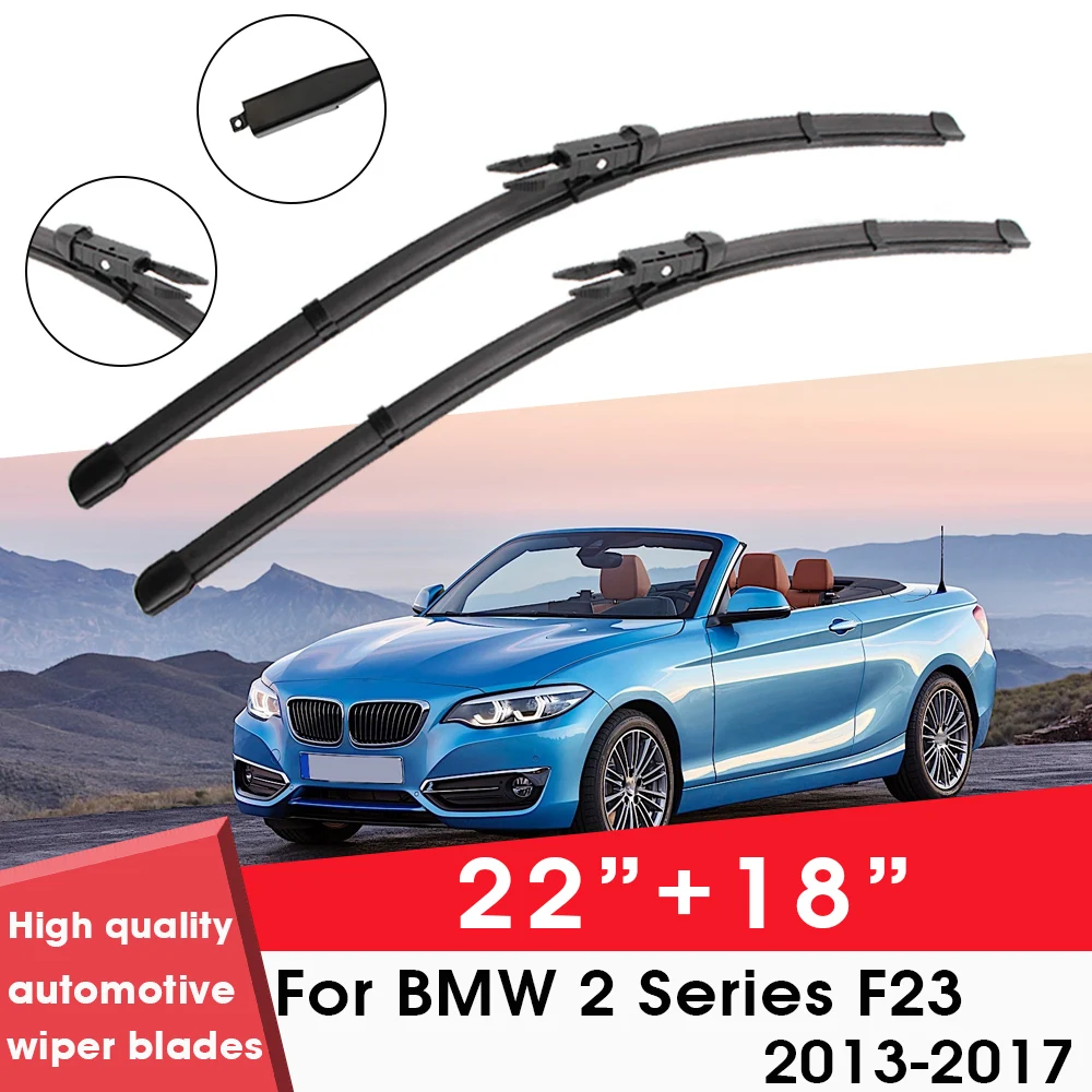 

Car Wiper Blade Blades For BMW 2 Series F23 2013-2017 22"+ 18" Windshield Windscreen Clean Naturl Rubber Cars Wipers Accessories