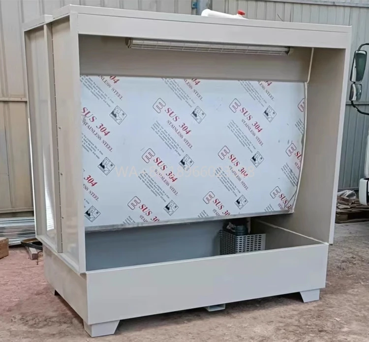

System Wet Gas Disposal Machinery 400kg 1 Year WarrantyFull Stainless Steel Water Curtain Recovery Cabinet Paint Spray Booth