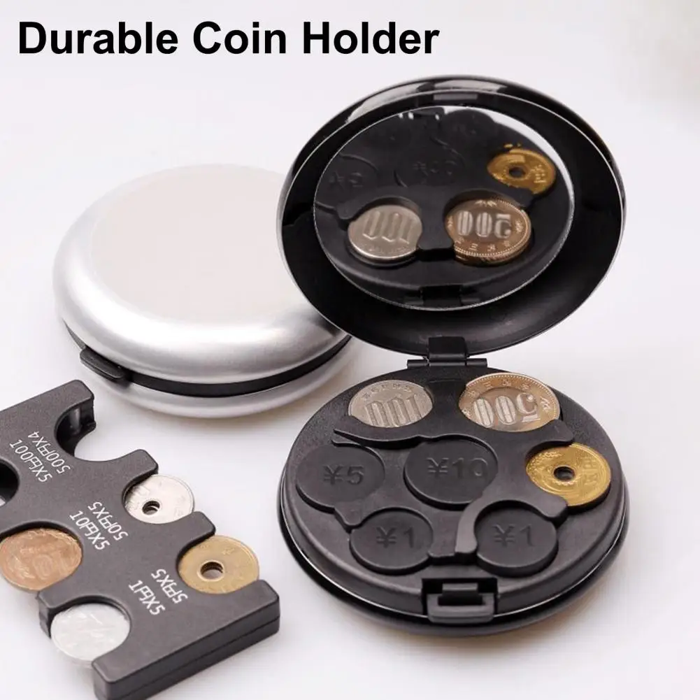 1Pc Small Coin Holder for Shopping Compact Coin Holder Durable Mini Japan Coin Dispenser Lightweight Storage Box for Car Coin