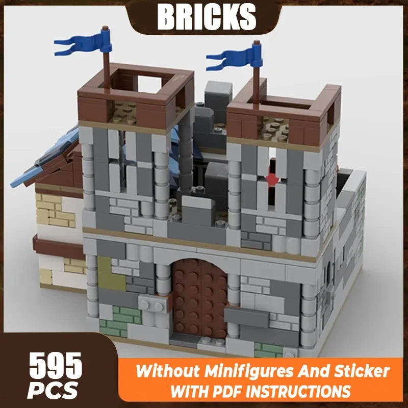 Moc อาคารอิฐ Fortress รุ่นปราสาท Outpost เทคโนโลยี Modular Blocks วันหยุดของขวัญของเล่นเด็ก DIY ชุดประกอบ