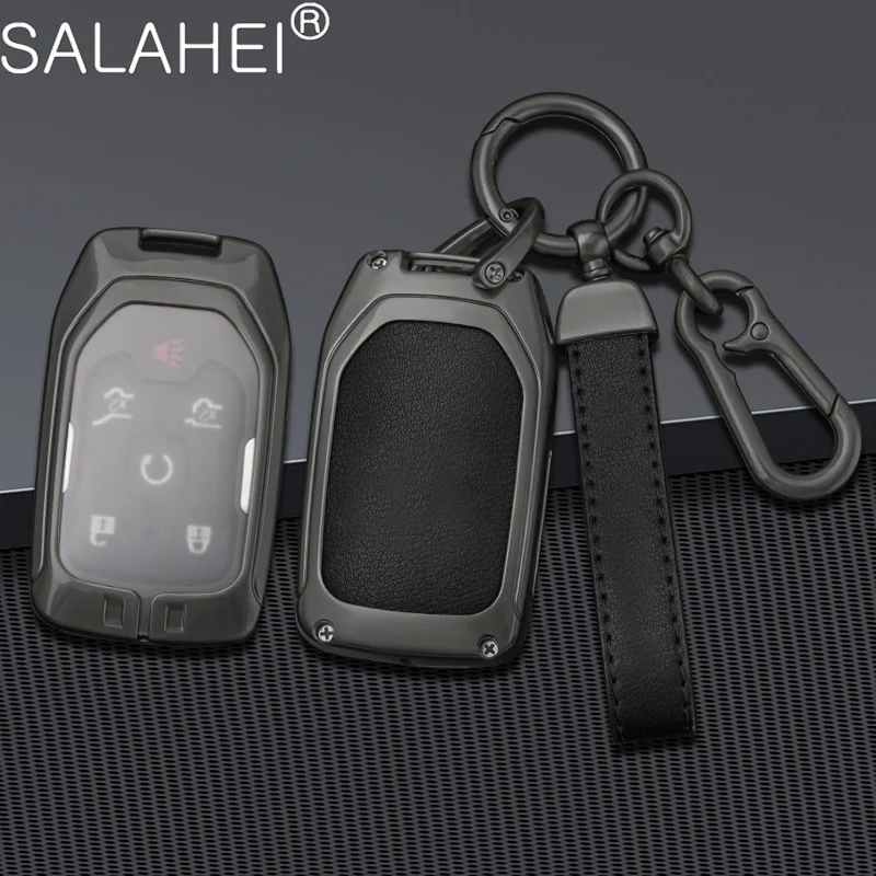 

Car Key Cover Case Keychain Remote Shell Holder For Chevrolet Suburban Silverado GMC Terrain Yukon Tahoe Sierra Auto Accessories