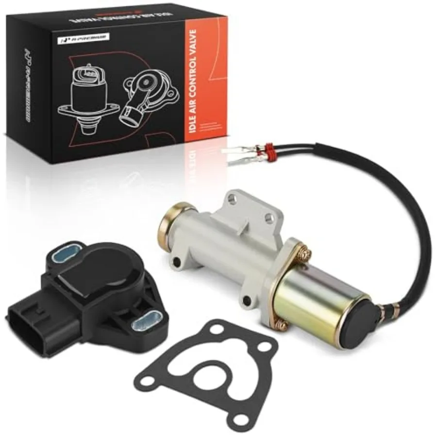 

Idle Air Control Valve IAC + Throttle Position Sensor TPS Compatible with Nissan Pickup 1995 1996 2.4L