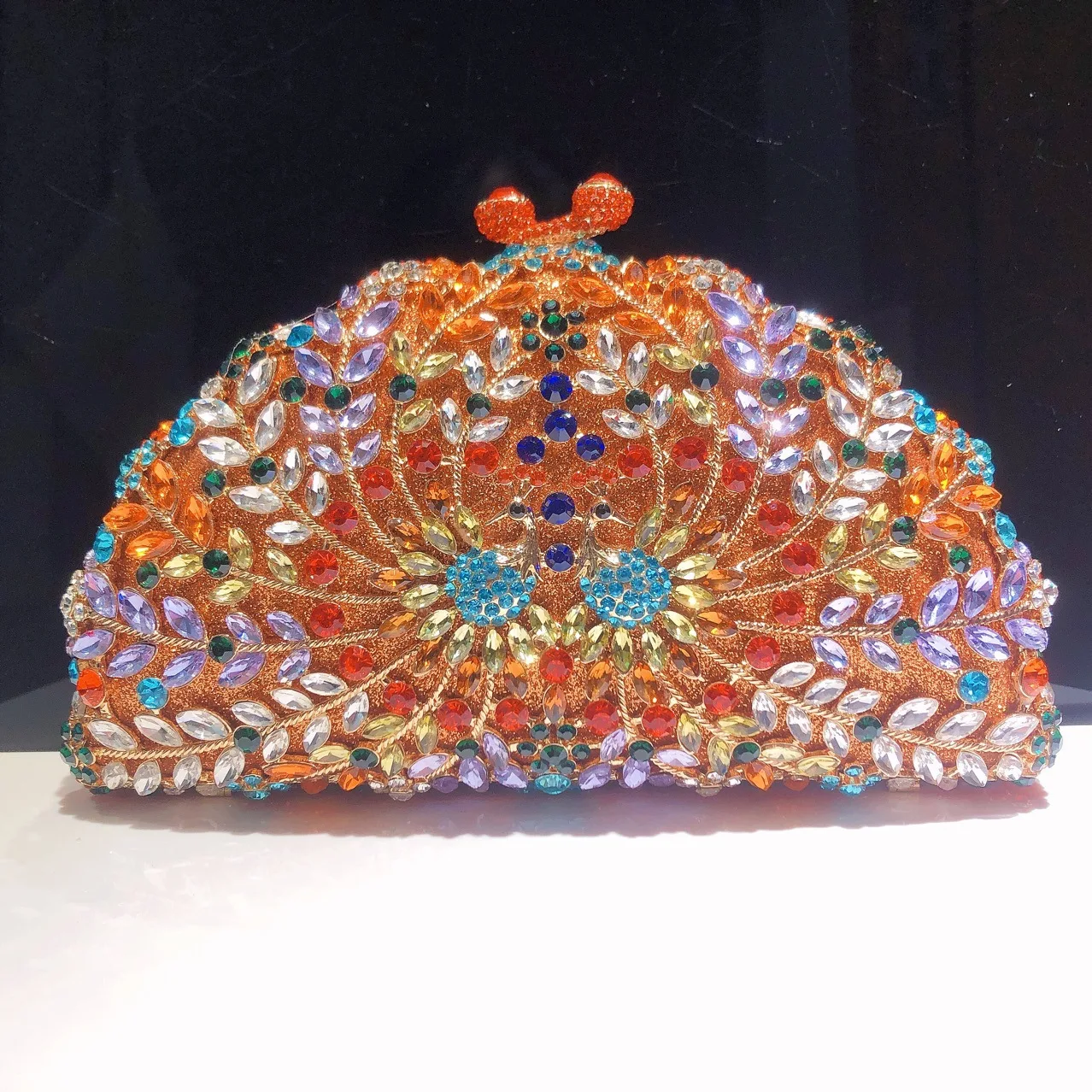 WHTUOHENG حجر الراين مساء مخلب المحافظ كريستال الزفاف الطاووس حقائب الزفاف الفاخرة الماس حفلة موسيقية المحافظ وحقائب اليد