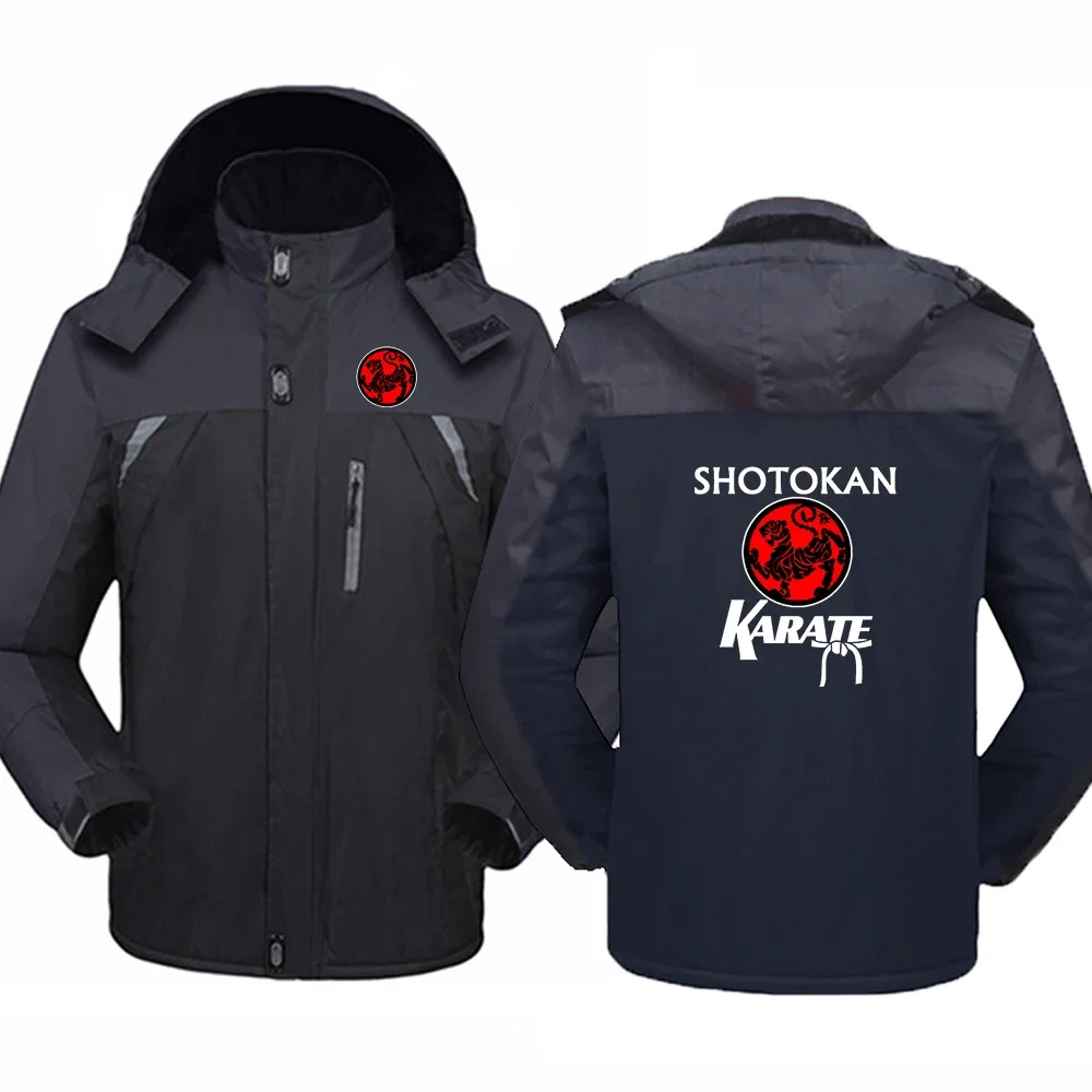 

Shotokan Karate 2024 Men's New Winter Jackets Windbreak Keep Warmer Padded Hooded Fashionable Printing Outerwear Casual Coat Top