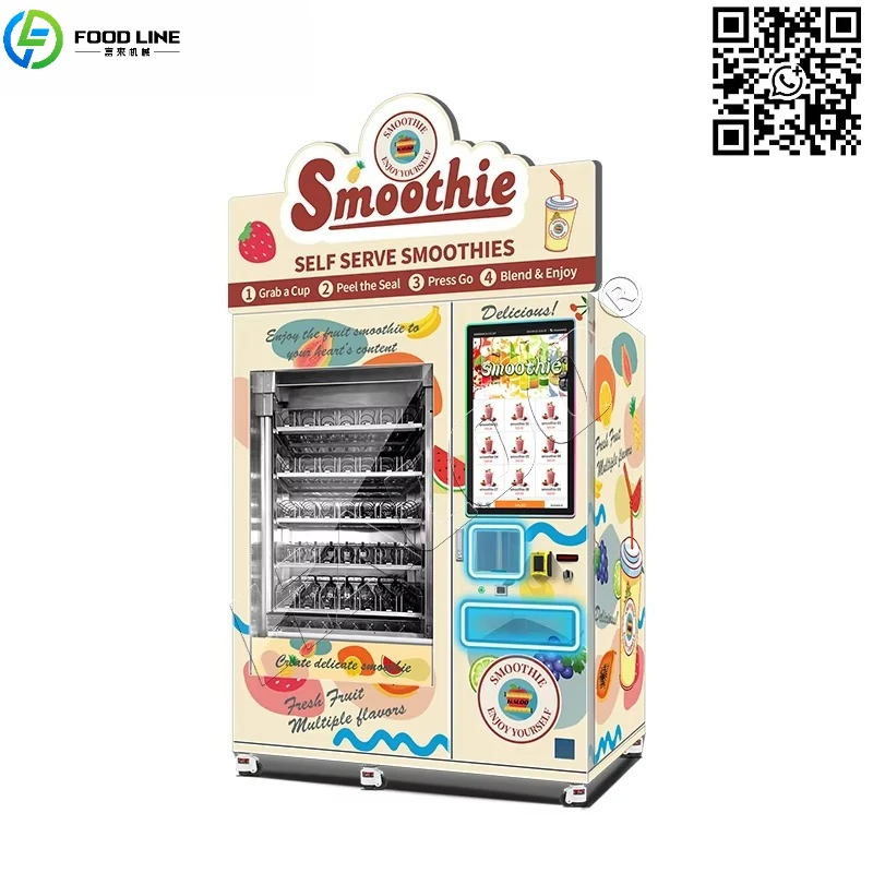 Customized  Vending Machine Supplier Smoothie- Semi-automatic Fruit Smoothie Blender Machine and Smoothie