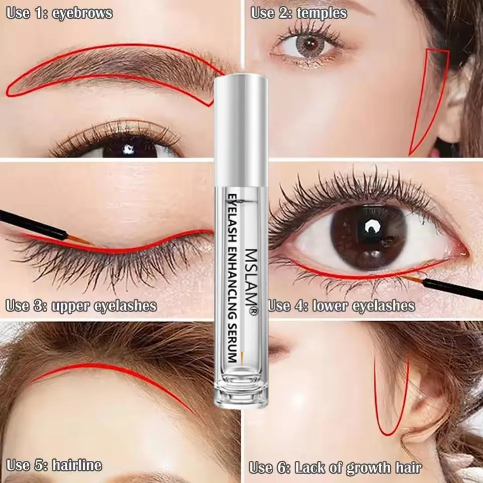 Sérum de croissance rapide des cils, rehausseur de cils naturel, plus long, plus épais, traitement des cils, produits de soins pour les yeux, maquillage, 7 jours