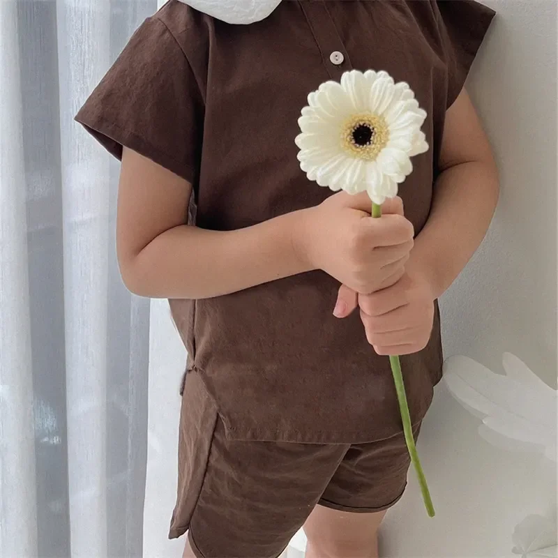 طفل موضة الصلبة منامة دعوى أبلى ملابس الطفل 0-5Y الوليد بيبي بوي ملابس قطنية مجموعة قميص + السراويل 2 قطعة طفل رضيع