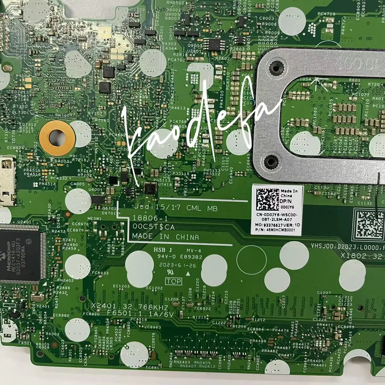 เมนบอร์ด18806-1สำหรับ Dell Inspiron 15 7591 17 7791แล็ปท็อปมาเธอร์บอร์ดซีพียู: i5-10210U DDR4 srgky CN-0D0JY6ทดสอบ D0JY6 0D0JY6