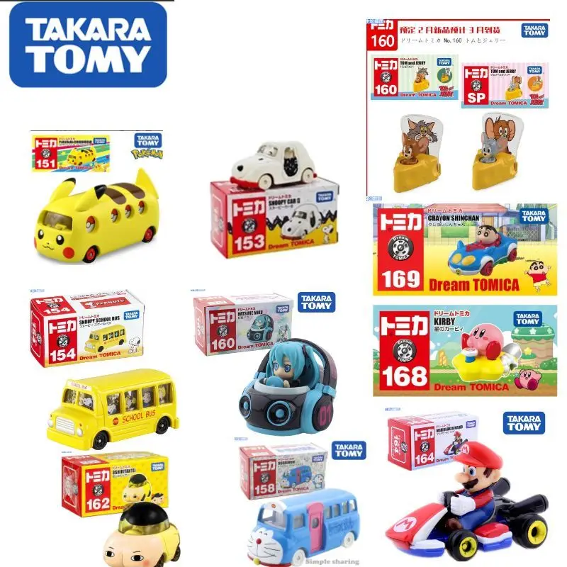 TAKARA TOMY Tomica Dream Hatsune Miku Tom and Jerry Hello Kitty Mario Alloy Toys Diecast Metal Model for Children