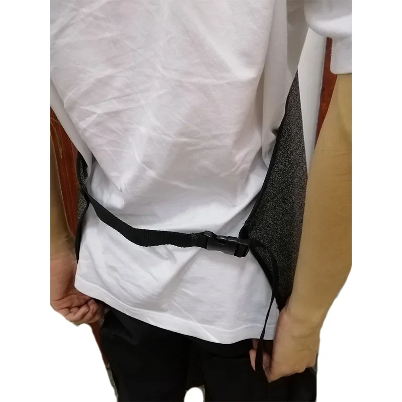 Anti Cutting Apron with Open Buckle Shoulder Strap for Easy Adjustment Gardening Woodworking and Fish Killing Protective Apron