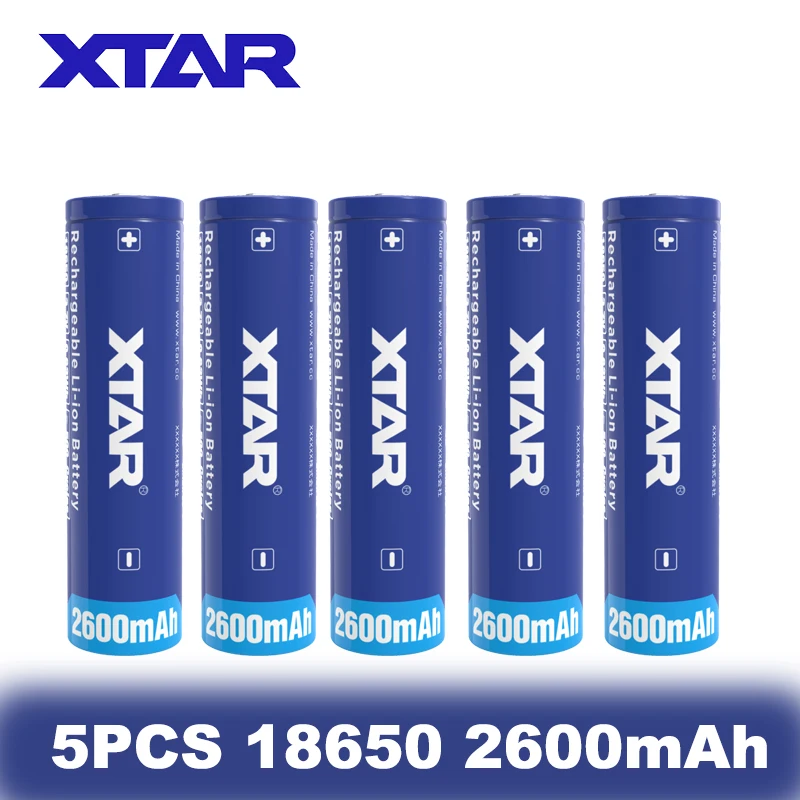 5 sztuk baterii XTAR 18650 2600mAh