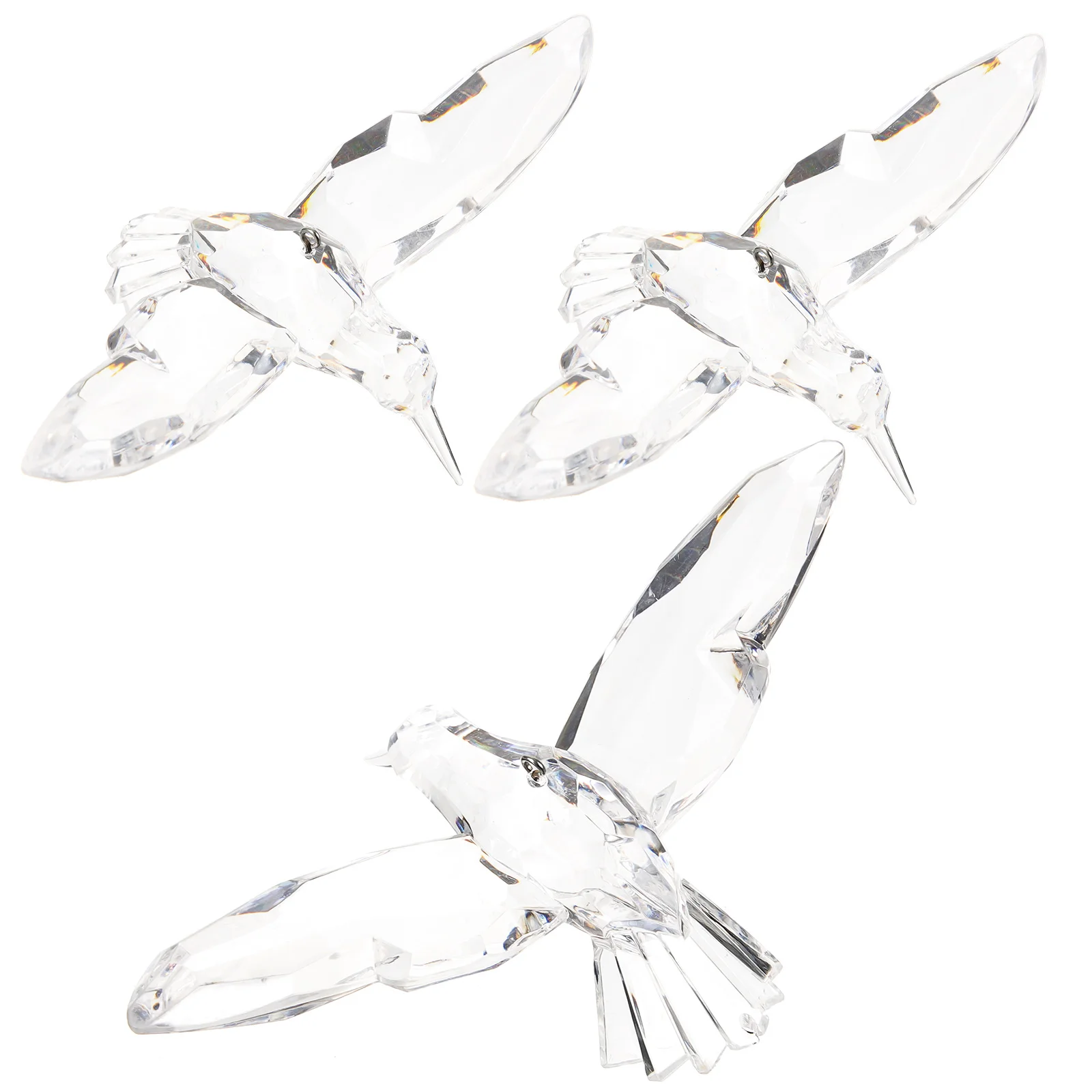 

3Pcs Flying Birds Ceiling Decor Acrylic Hanging Bird Ornament for Wedding Fireplace Mantel Holiday Home Decoration Gift