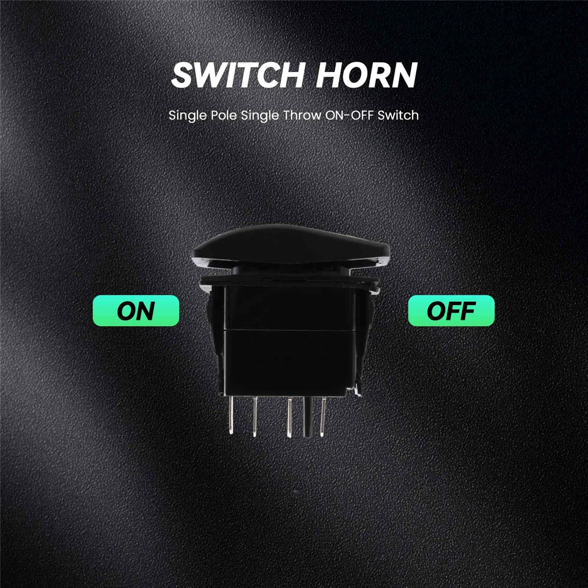 Chwilowy samochód łódź Marine LED Light Horn Bell Laser Rocker Switch 12V 24V niebieski