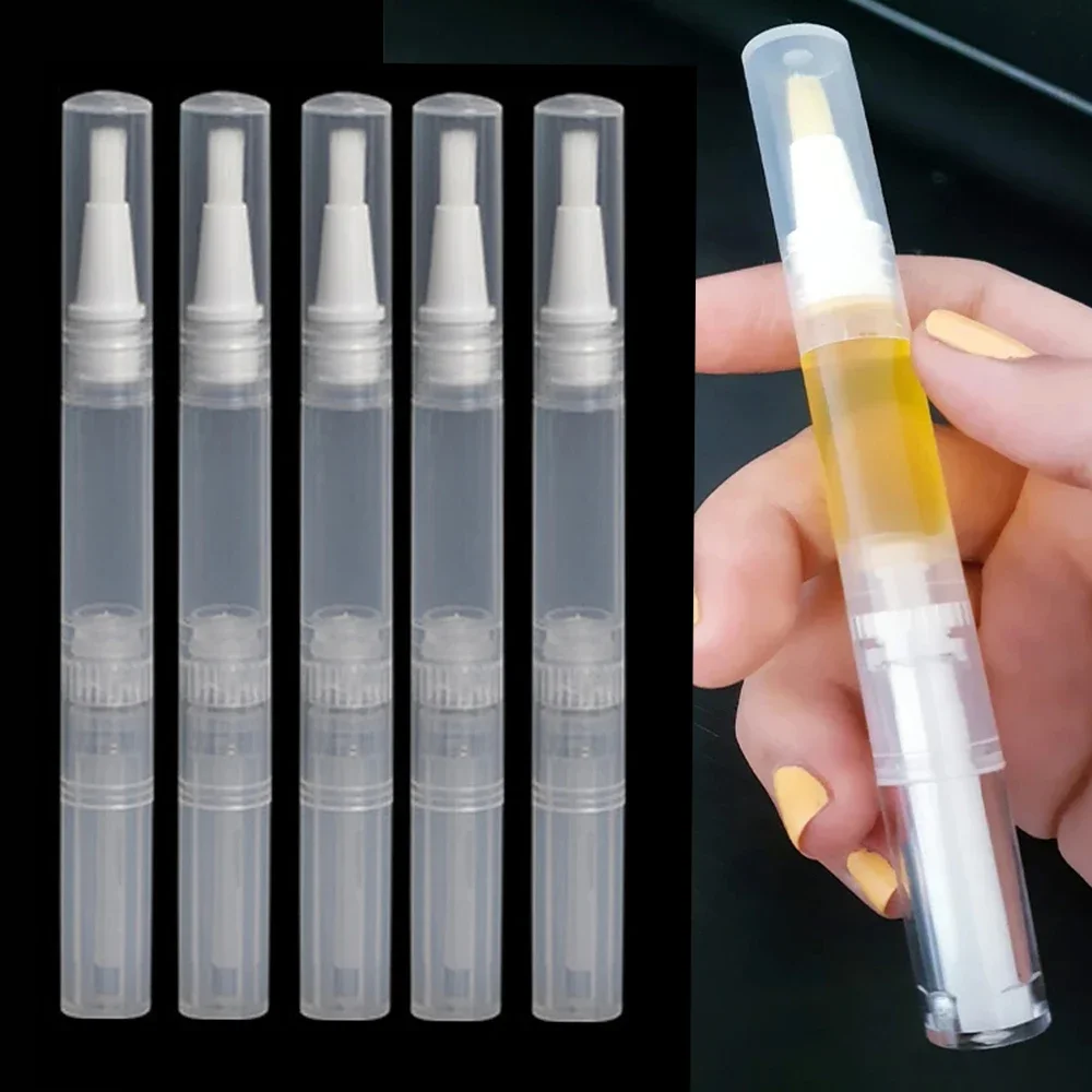 1/2/3/5pcs Empty Nail Oil Polish Twist Pen Tubes Clear Lip Gloss Applicators Cosmetics Container Liquid Tube Wholesale