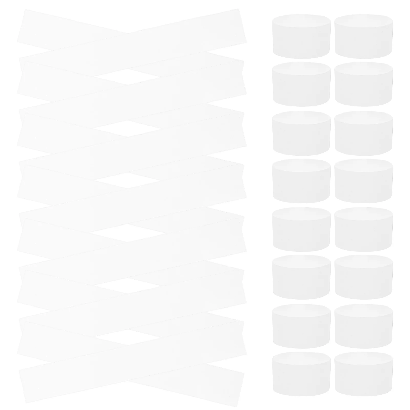

300 Pcs White Currency Straps Banknote Money Cash Bundling for Banks Supermarkets Double Adhesive Paper Kraft Currency