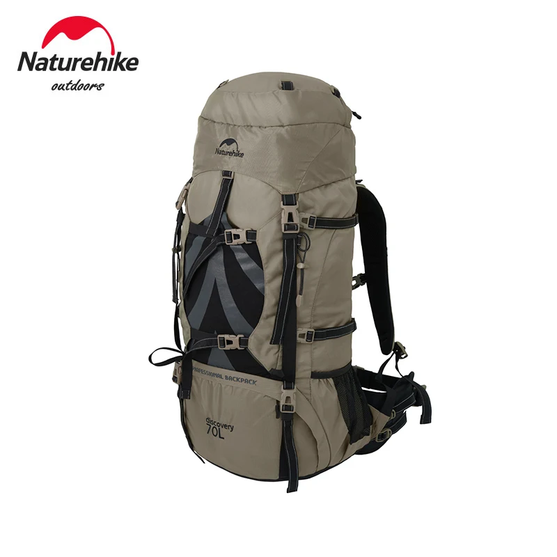 Naturehike 70L Camping Backpack Men's Travel Bag Climbing Rucksack Large Hiking Storage Pack Outdoor Mountaineering Sports Bags