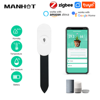 Tuya Zigbee Soil Moisture Sensor Temperature and Humidity Thermohygrometer Garden Automation Irrigation Detector Alexa Google