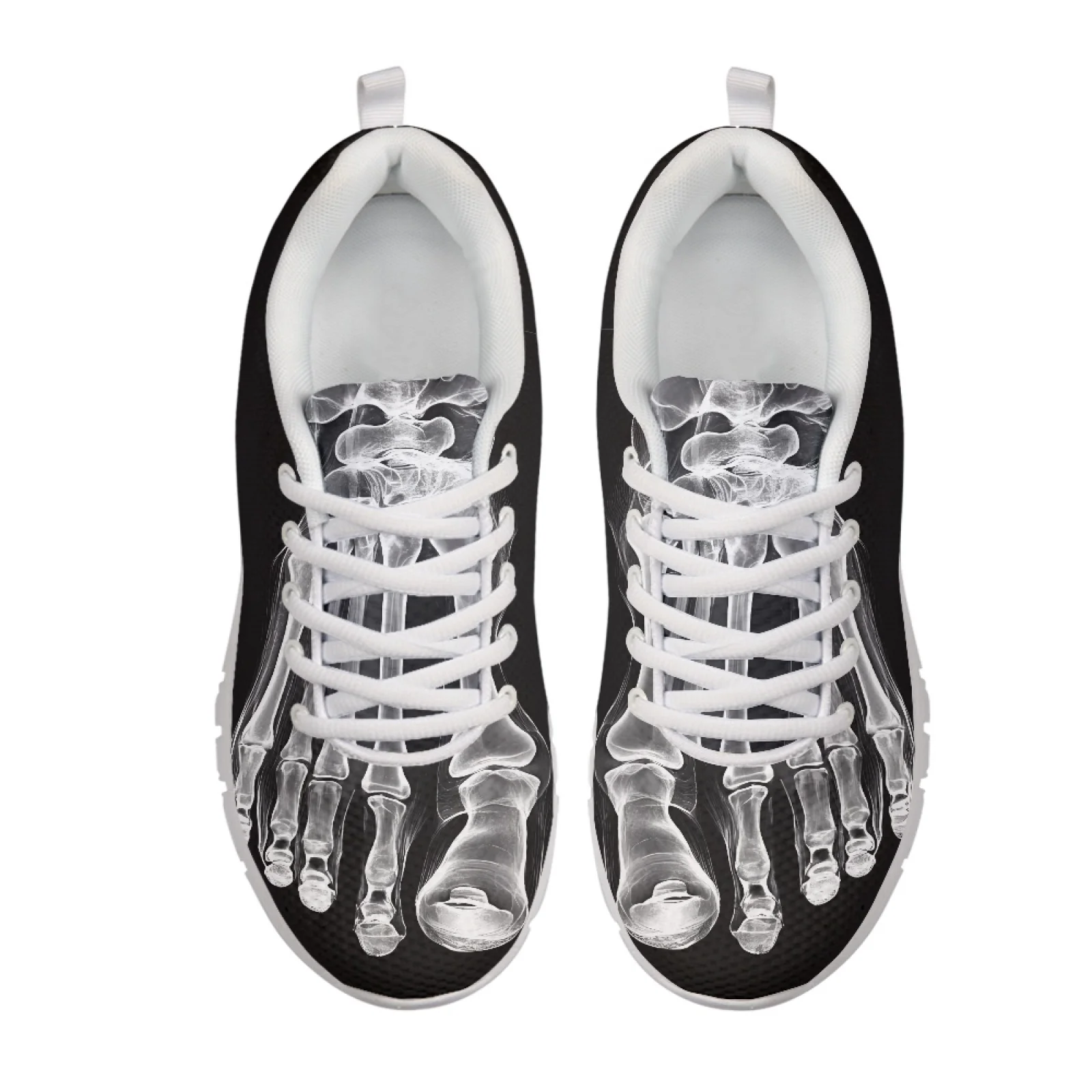 Coloranimal Skeleton Hand Pattern Mesh & EVA Sole Men's Tennis Shoes Breathable Walking Sneakers for Women 2026 New