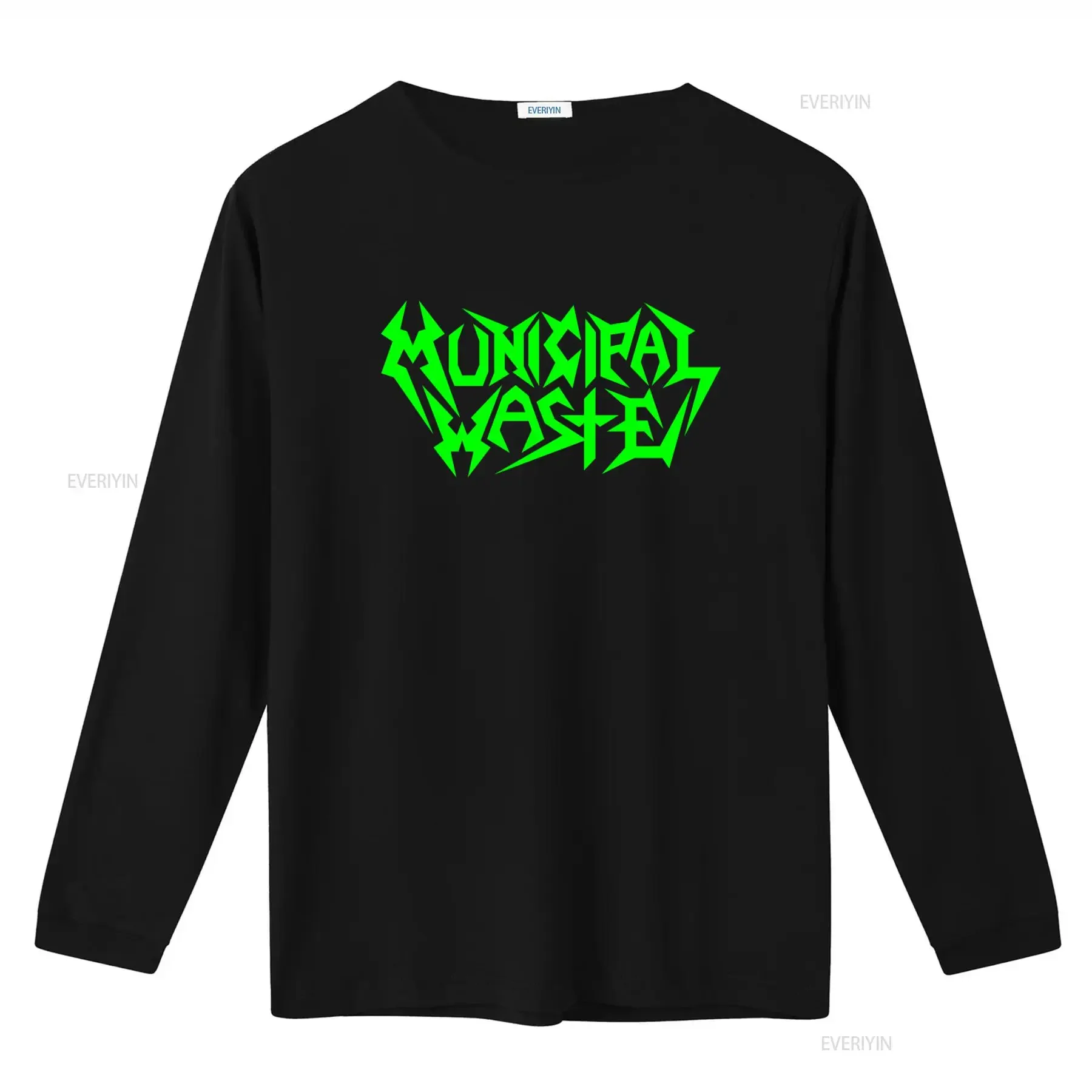 Municipal Waste Neon Green T Shirt for Men Punk Rock Style Streetwear vintage Washed streetwear fashion Casual Soft Stylish