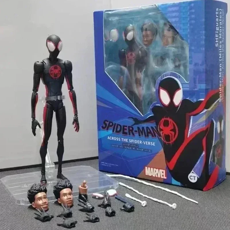 

Disney Spiderman Miles Anime Figure Across The Spider Action Figurine PVC Model Statue Collectible Desk Decoration Toy Gift