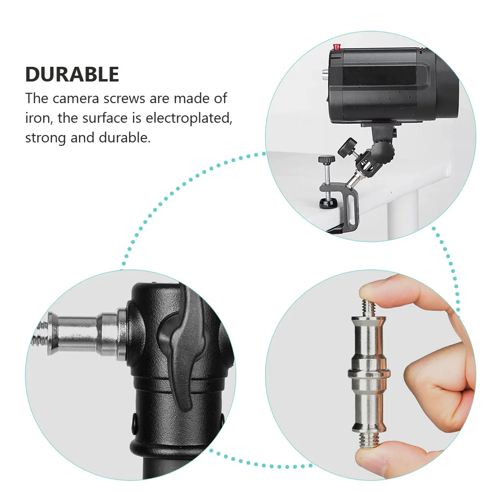 

3pcs 1/4 To 3/8 Adapter Screw For Tripod Light Stand Converter Studio Equipment Mounting Spigot Threaded Standard Fastening Tool