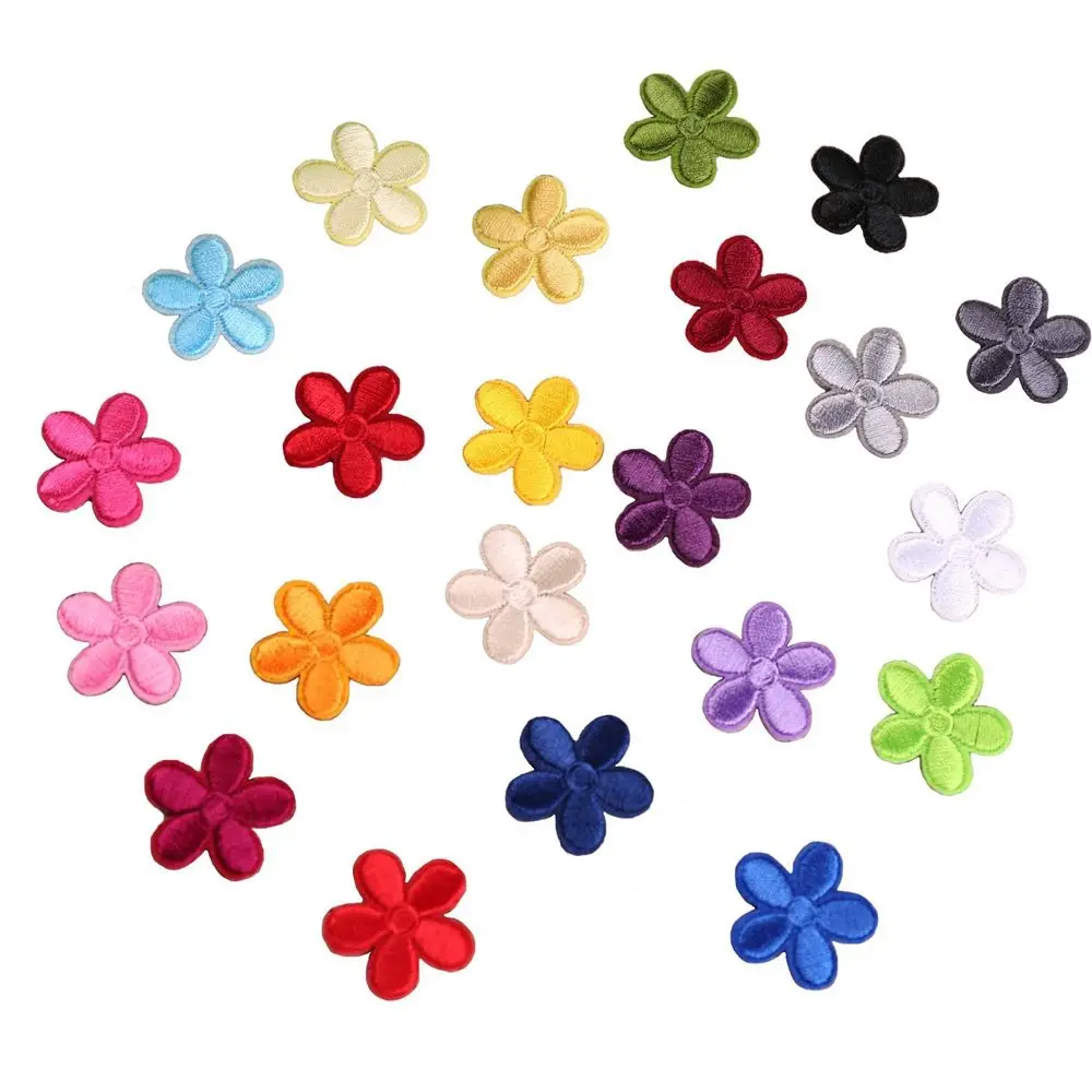 

Flower 10PCS Clothing Accessories Decals Dress Kids Bags Applique Embroidery Stickers Sewing Patch Iron On Patches