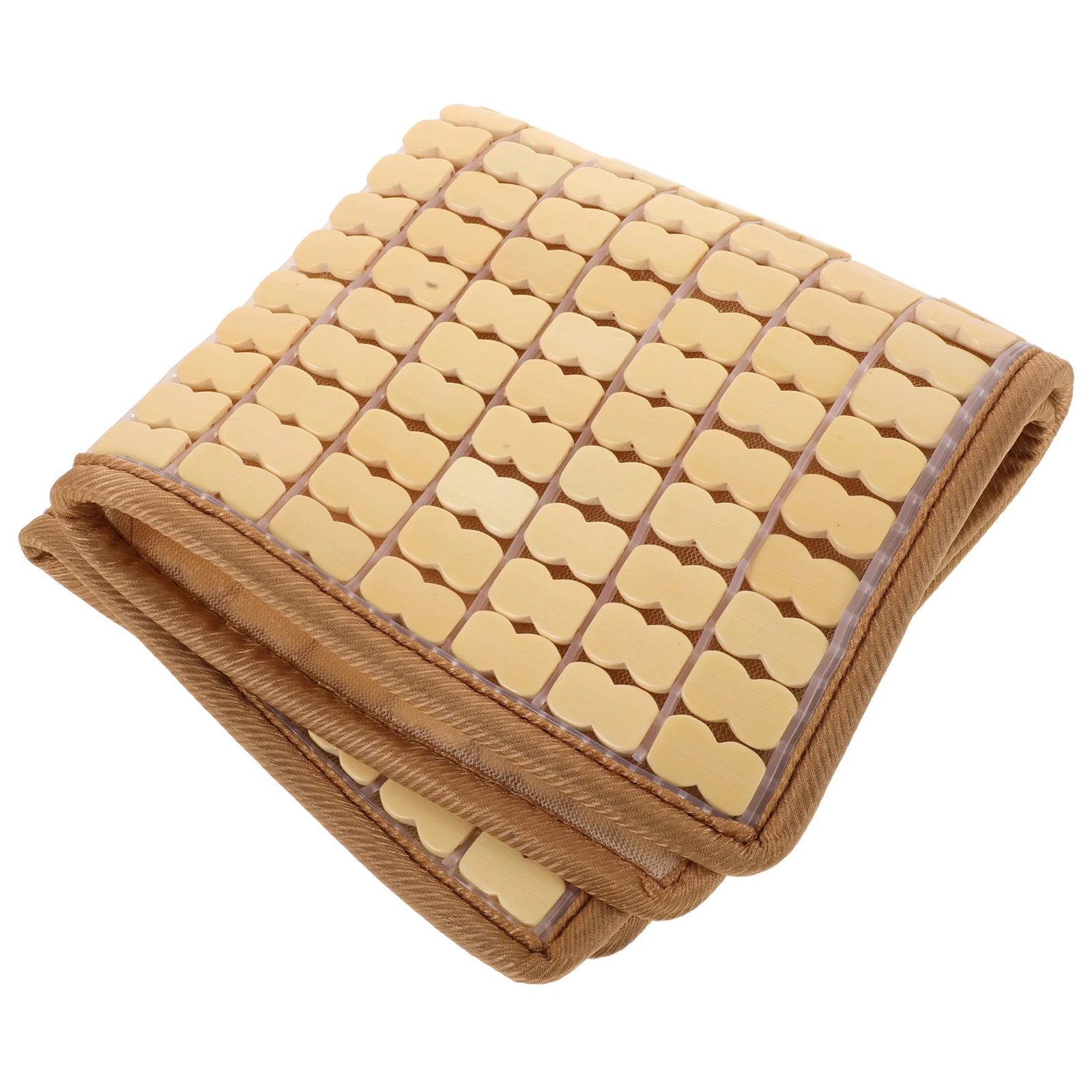 

Cooling Bamboo Seat Cushion Ventilated Car Office Chair Pad Anti-Slip Beige for Summer Comfort Auto Home Sofa Car Mat