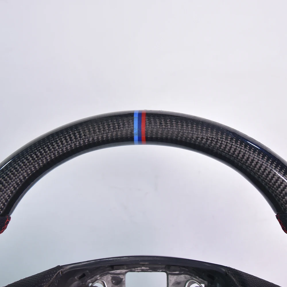 Carbon Fiber And Genuine Leather Steering Wheel For Skoda Octavia