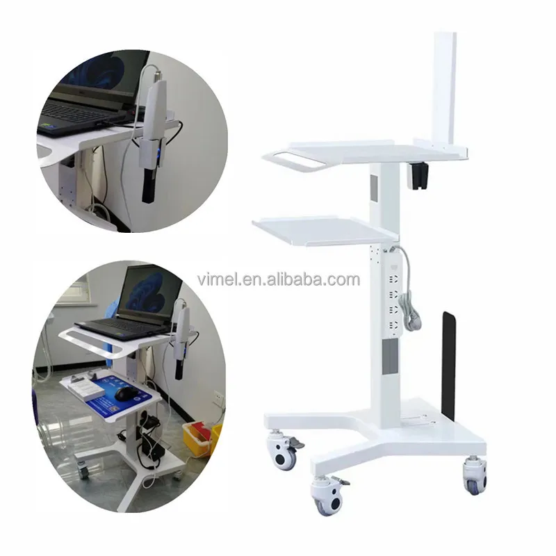 

Medical Dental Scanner Cart Intraoral Scanner Trolley Tool Cart With Bracket Tray Hoder Mobile Workstation