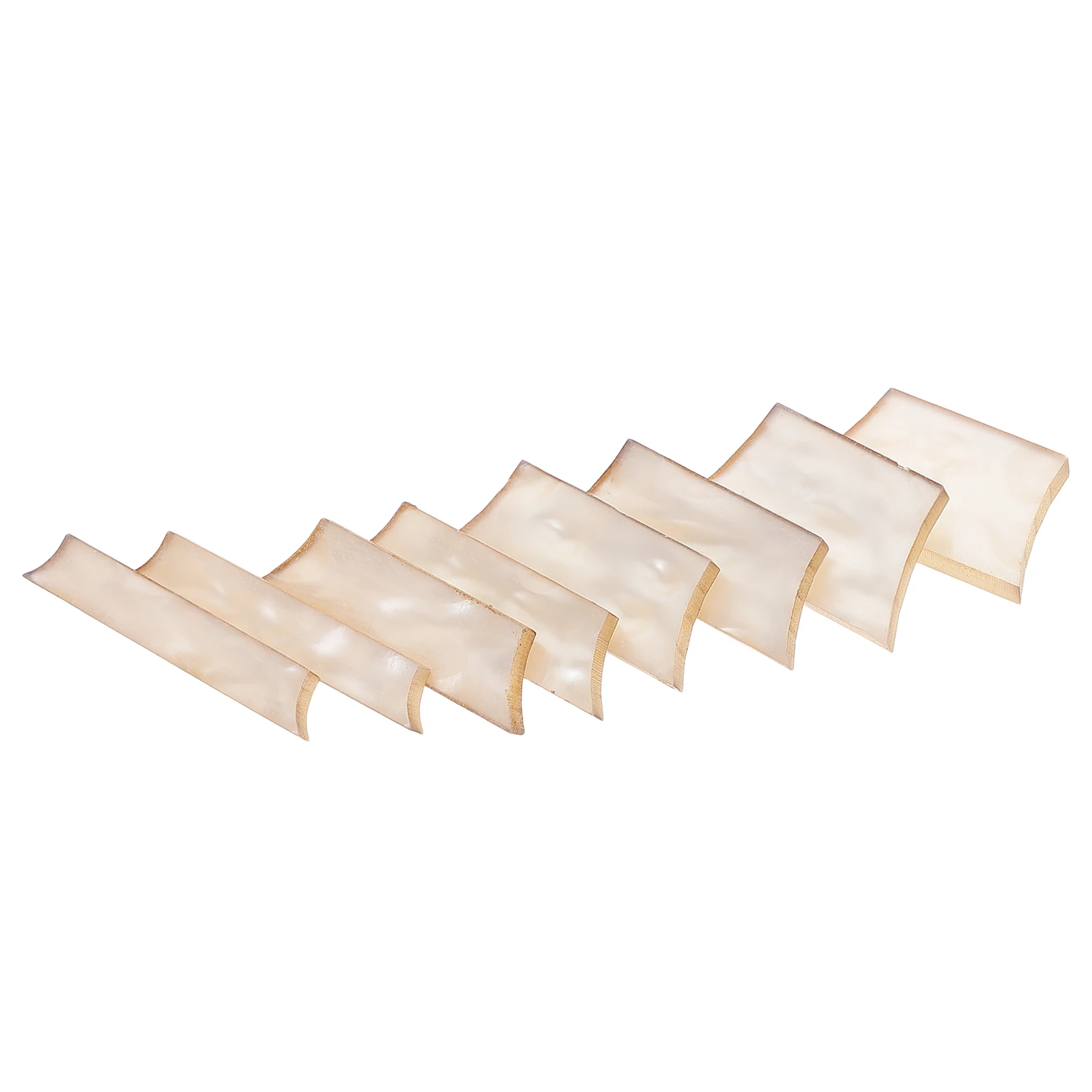 

9 Pcs White Shell Trapezoid Inlay Kit Electric Guitar Accessories Sturdy Material Aesthetic Design Fretboard Parts Instrument
