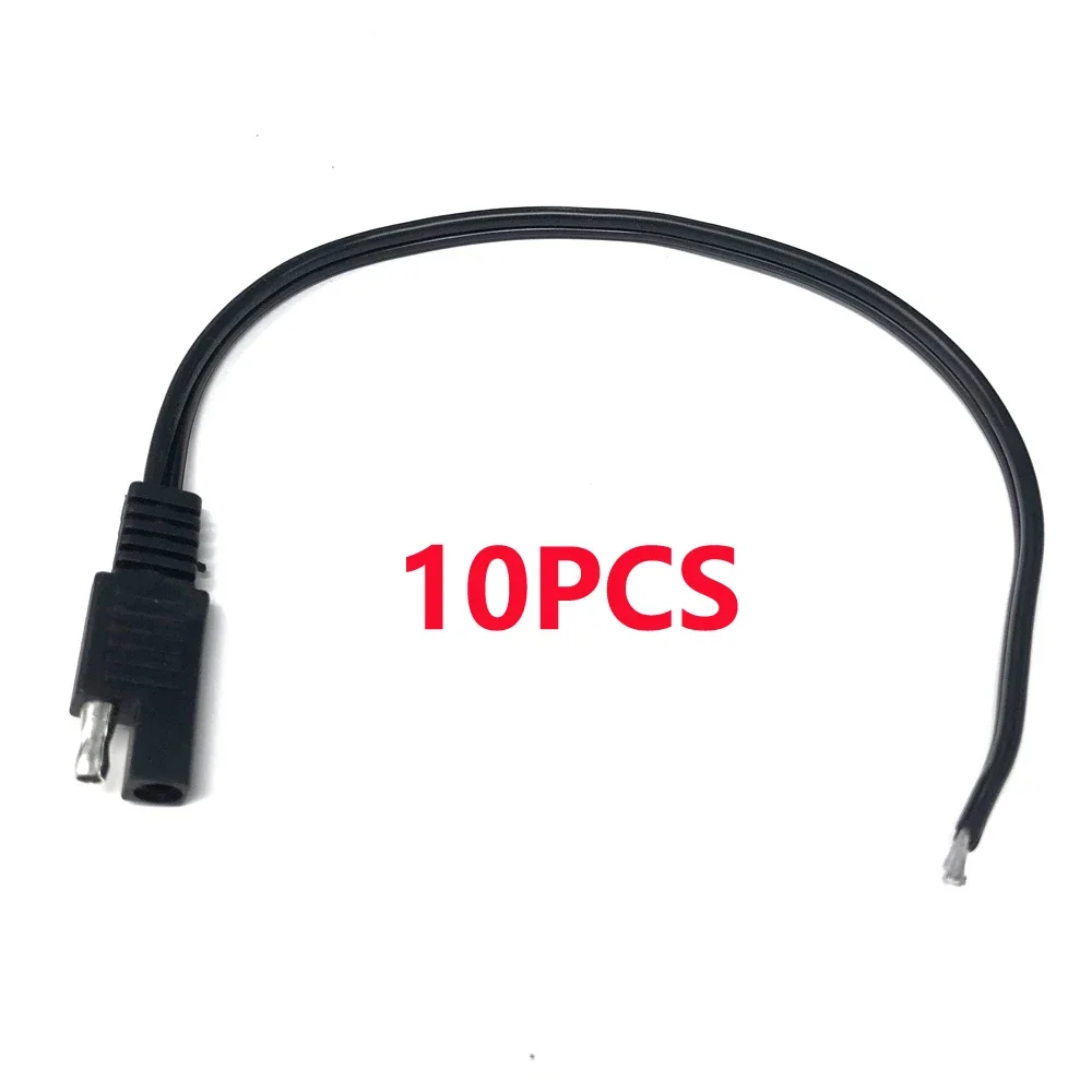 DIY 10 PCS SAE Power Automotive Extension Cable 18AWG 30CM 2 Pin with SAE Connector Cable Quick Disconnect Extension Cable