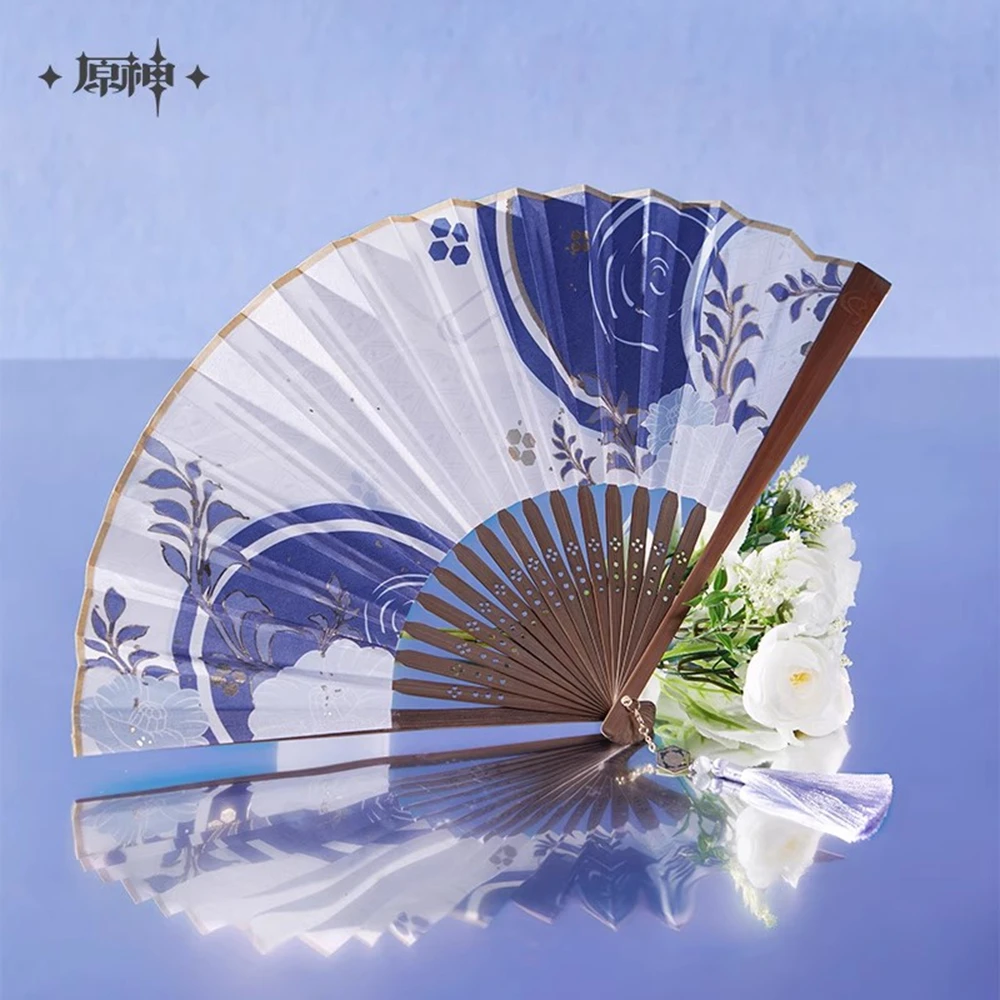 

[Предпродажа] Официальный Genshin Impact Подлинное аниме Kamisato Ayato Theme Impression Series Игровая периферия Позолоченный шелковый веер с принтом