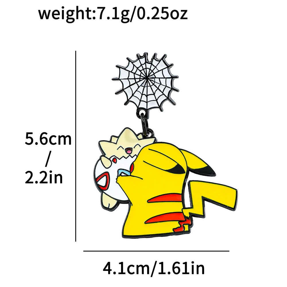 أزياء البوكيمون بيكاتشو المينا التلبيب دبوس الإبداعية الكرتون المعادن بروش ظهره اكسسوارات للأطفال شخصية هدية #2
