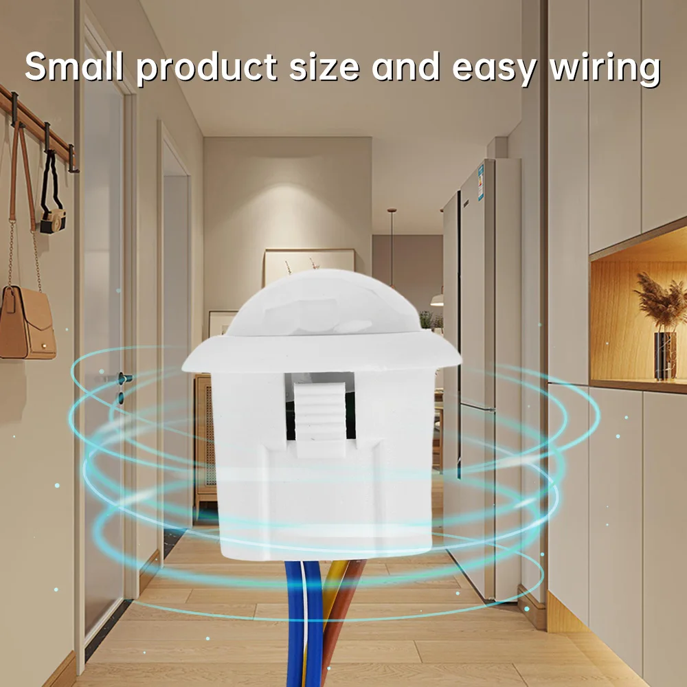 AC110-240V Automatic Sensor Light Switch ED Human PIR Infrared Motion Sensor Detection Night Light Indoor Outdoor