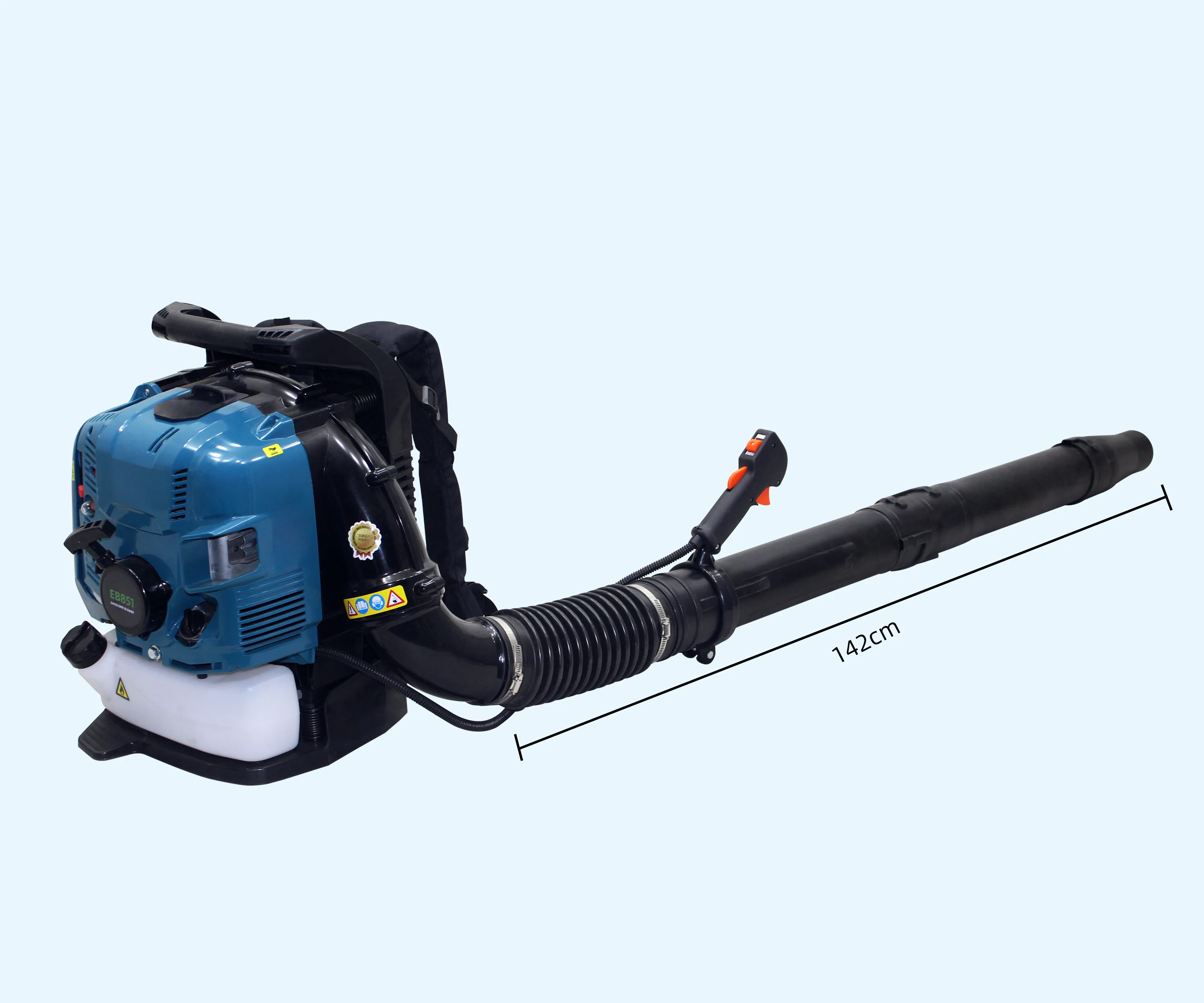 Imagem -02 - High Power Wind Fire Extintor Snow Blower Gasolina Four-stroke Gasolina Air Blower Knapsack Leaf Eb851 78cc