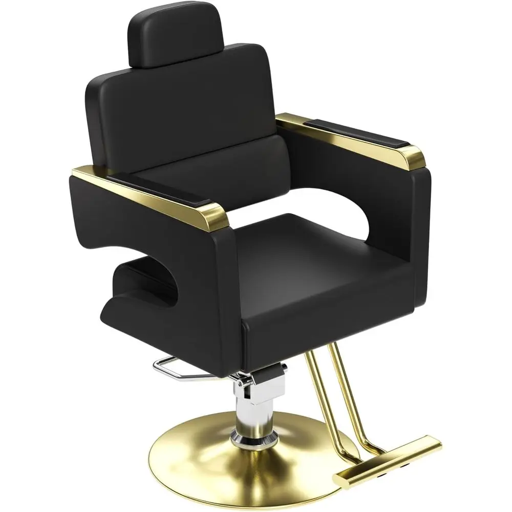 

Кресло для парикмахера, кресло для барбера с усиленным гидравлическим насосом, кресло для стилиста для барбершопа, поворотное на 360 градусов