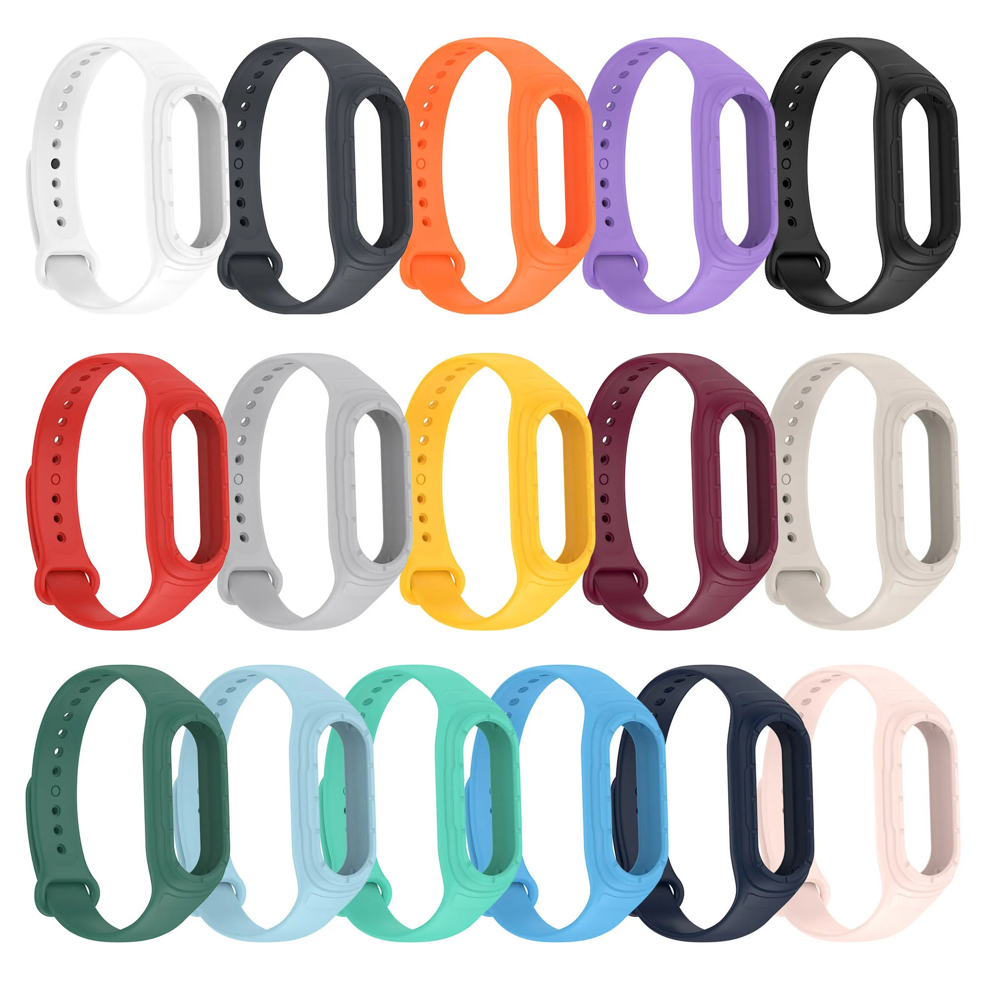 Silicone Strap Sport Bracelet for Xiaomi Mi Band 8 Integrated strap protection case for Mi Band 8 Replacement Watchband Correa